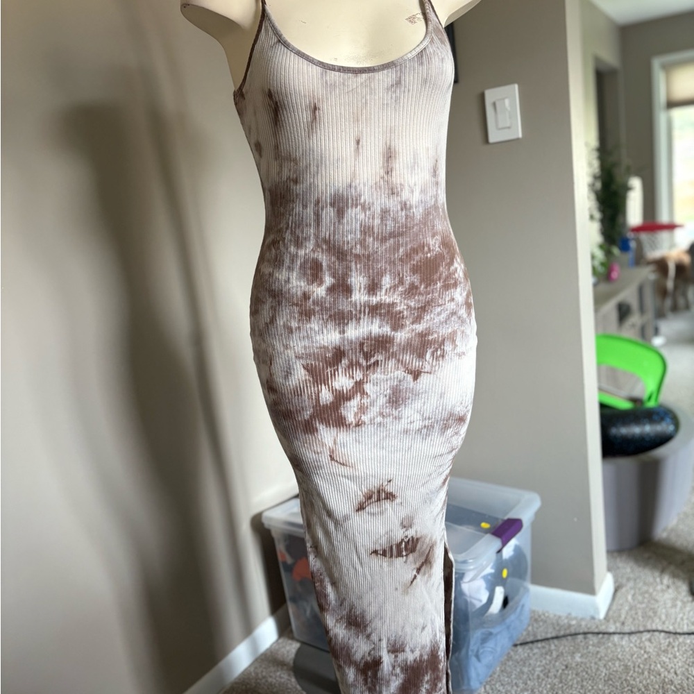Windsor Pink Bodycon Midi Dress Spaghetti Strap Cocktail